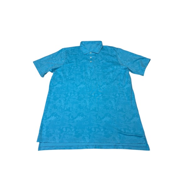 B DADDY USA Other - B DADDY USA Mens XL Blue Camo‎ Print Pima Cotton Short Sleeve Polo Shirt